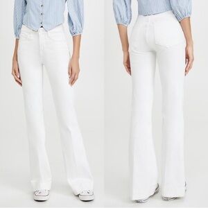 Good American White Denim Flares